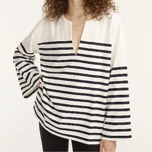 J. Crew Mariner Cloth Oversized Striped Top M